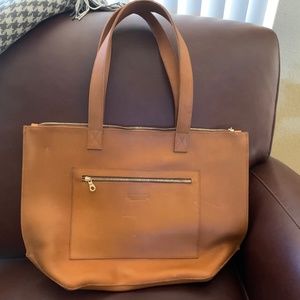 Parker Clay natural leather tote